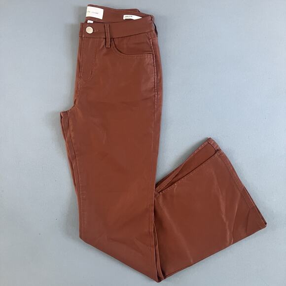 Dear John Jaxytn Cognac Brown Mid Rise Side Slit Bootcut Pants - Picture 5 of 8